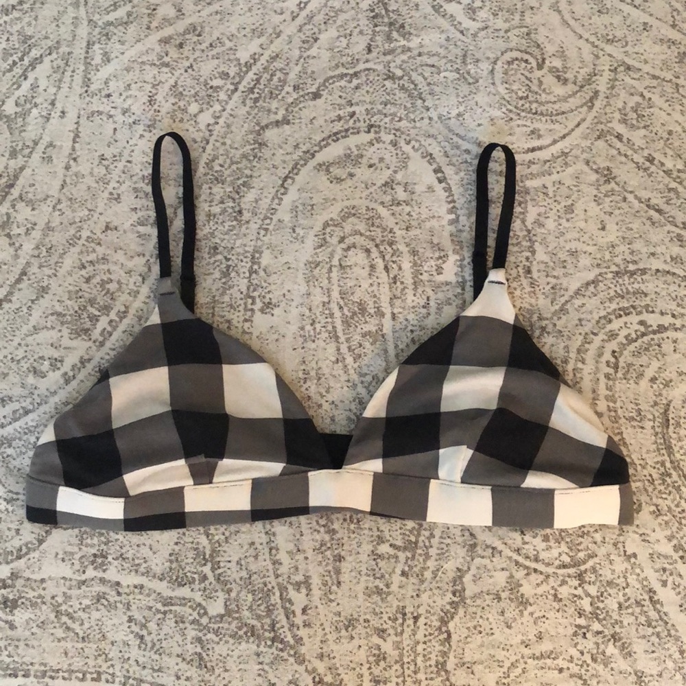 Gingham plaid FeelFree triangle bralette